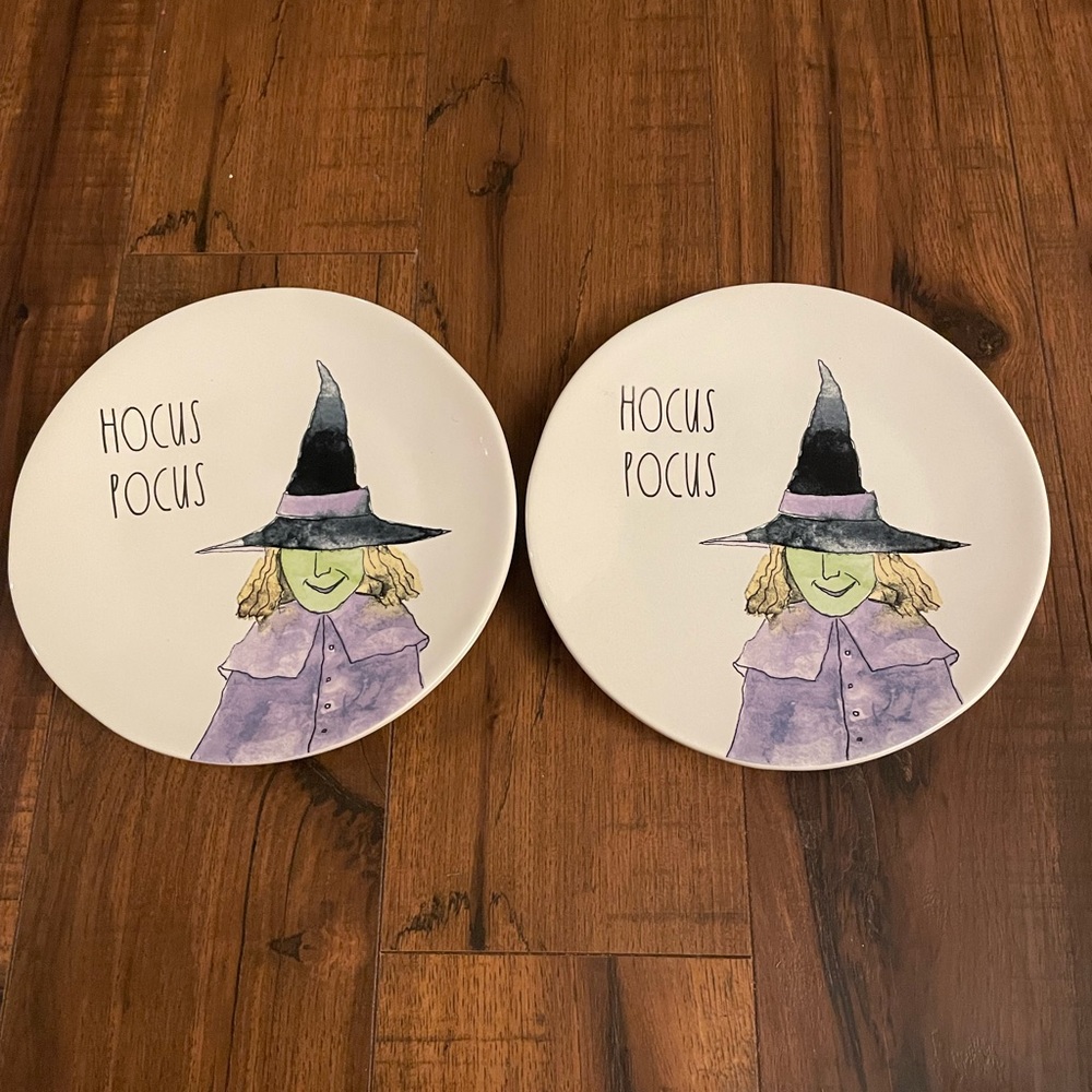 Rae Dunn set of 2 hocus pocus witch salad plates